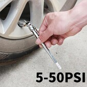 Automašīnu riepu riepu gaisa spiediena 5-50 PSI mini testa mērītāja pildspalva Ātrās riepu spiediena pārbaudes rīks transportlīdzekļa motoram