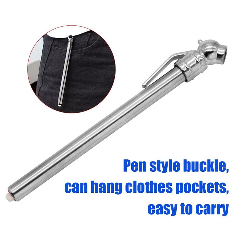 Automobilio automobilio padangų oro slėgio 5-50 PSI mini bandymo matuoklio rašiklis Greito padangų slėgio patikrinimo įrankis, skirtas transporto priemonės varikliui