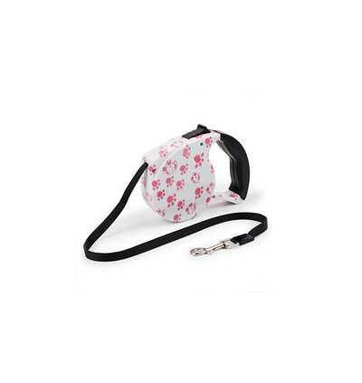 Ištraukiamas pavadėlis šuniui, spausdinamas gėlių pavadėlis šuniui, mažas, vidutinis, didelis augintinis, katė iki 30 kg, 5 m