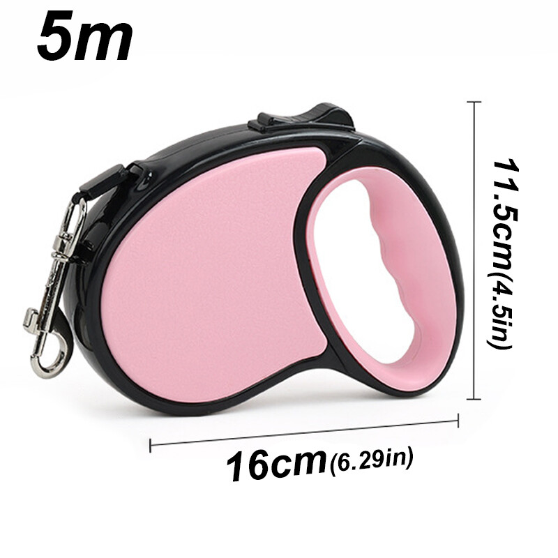 3/5M, nailon, durabil, retractabil automat, lesă pentru câini, lesă automată extensibilă, pentru câini de talie mică, mijlocie, cățeluș