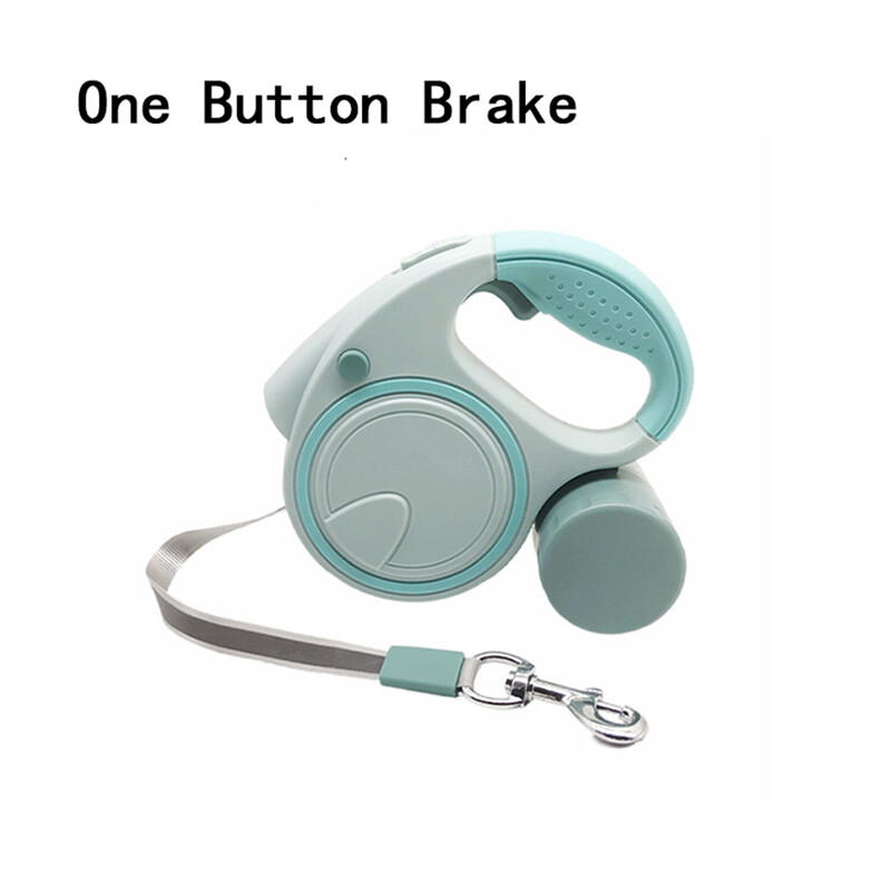 Pavadėlis šuniui su LED lemputėmis ir šiukšlių maišu ištraukiamas nailono 5M traukos lyno diržas, patvarus bėgimo bėgimas, automatinis prailginamas šunų pavadėlis