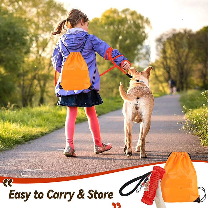 Suņu apmācības siksna 50 FT 30 FT 15 FT 10 FT mājdzīvnieku suņu pavada neilona, gara virve, mīksts polsterēts rokturis lieliem vidējiem maziem suņiem