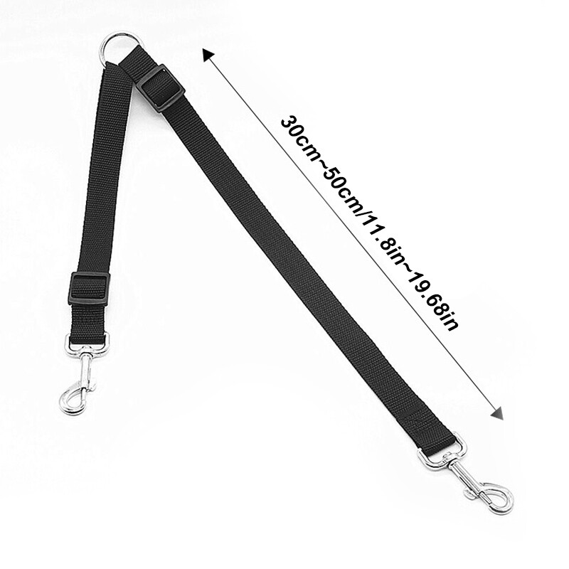 Nailono pavadėlis naminiams gyvūnėliams Spalvingas traukimo lynas, nuimamas vienas dviems naminių šunų traukimo pavadėlis Nailono dvigubo pavadėlio komplektas 2 šunims