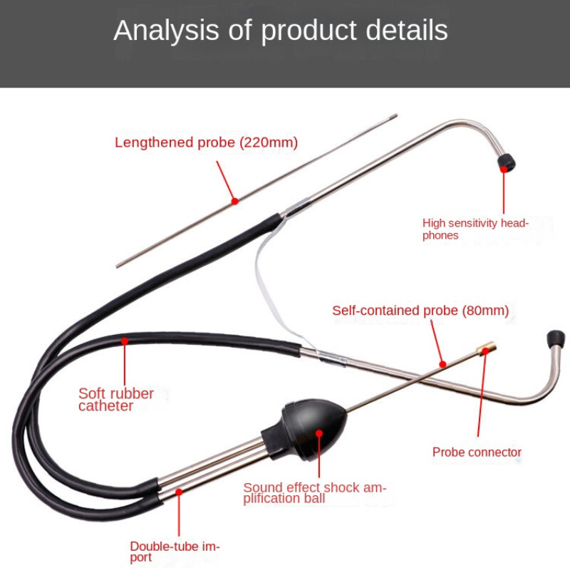 Automobilio variklio cilindro stetoskopo cilindro nenormalaus triukšmo teisėjo cilindro auskultacijos prietaiso variklio nenormalaus triukšmo ausinė
