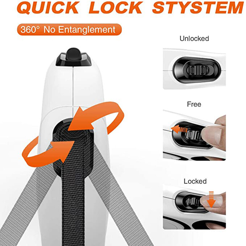 3/5/8M naminių šunų ilginamasis pavadėlis Patvarus nailoninis automatinis ištraukiamas šunų pavadėlio pavadėlis, skirtas mažo vidutinio dydžio šunų vedžiojimo reikmenims