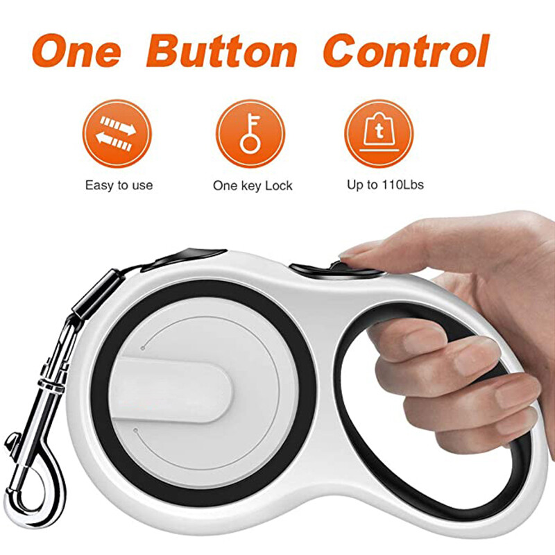 3/5/8M naminių šunų ilginamasis pavadėlis Patvarus nailoninis automatinis ištraukiamas šunų pavadėlio pavadėlis, skirtas mažo vidutinio dydžio šunų vedžiojimo reikmenims