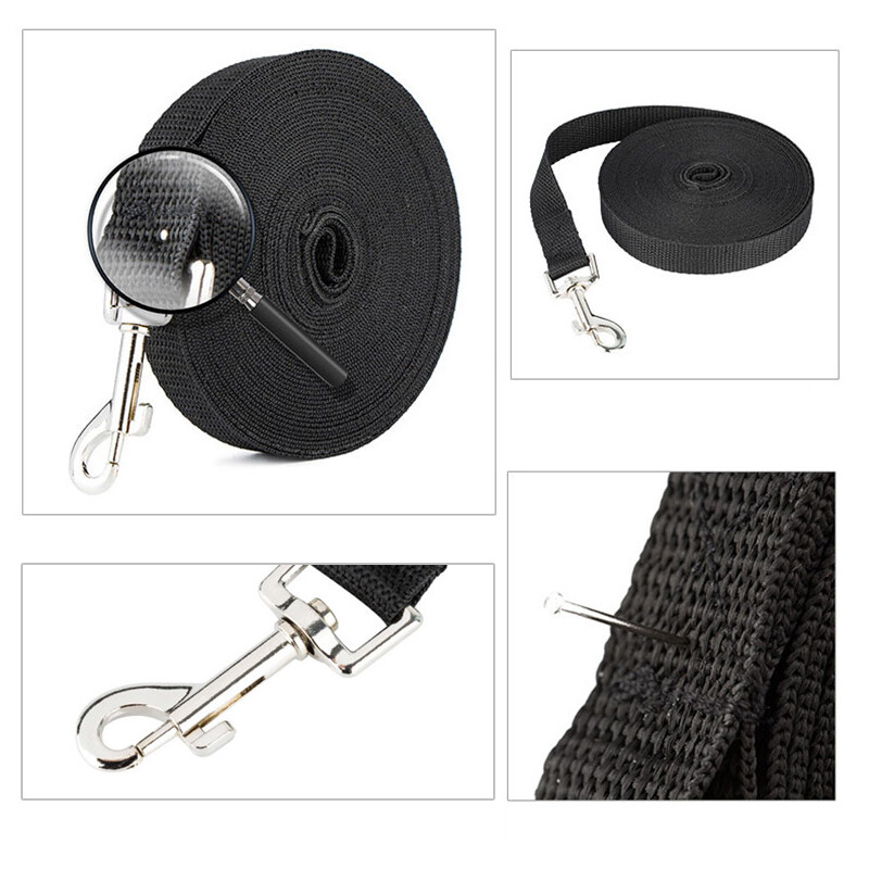 Ilgas nailoninis pavadėlis naminiams gyvūnėliams šunims, skirtas mažiems dideliems šunims, katėms, lauko žygiams šuniukų lynui, tvirtas Labrodoro traukos diržas 1,5 m 3 m 10 m 30 m