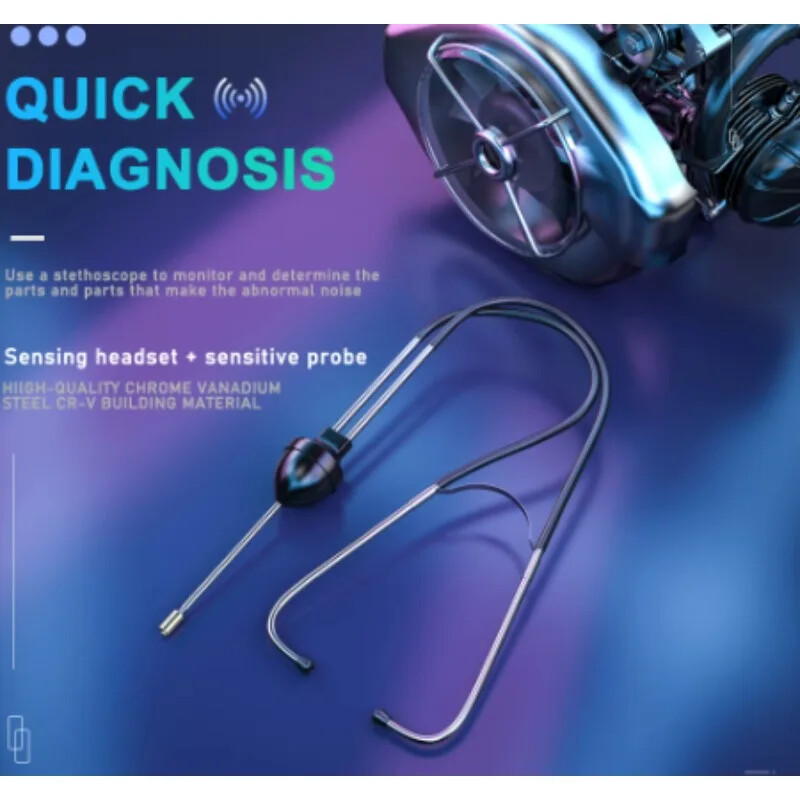 1vnt automatinis cilindrinis stetoskopas, mechanika stetoskopas automobilio variklio bloko diagnostikos automobilių variklio klausos įrankis, automobilio aptikimas
