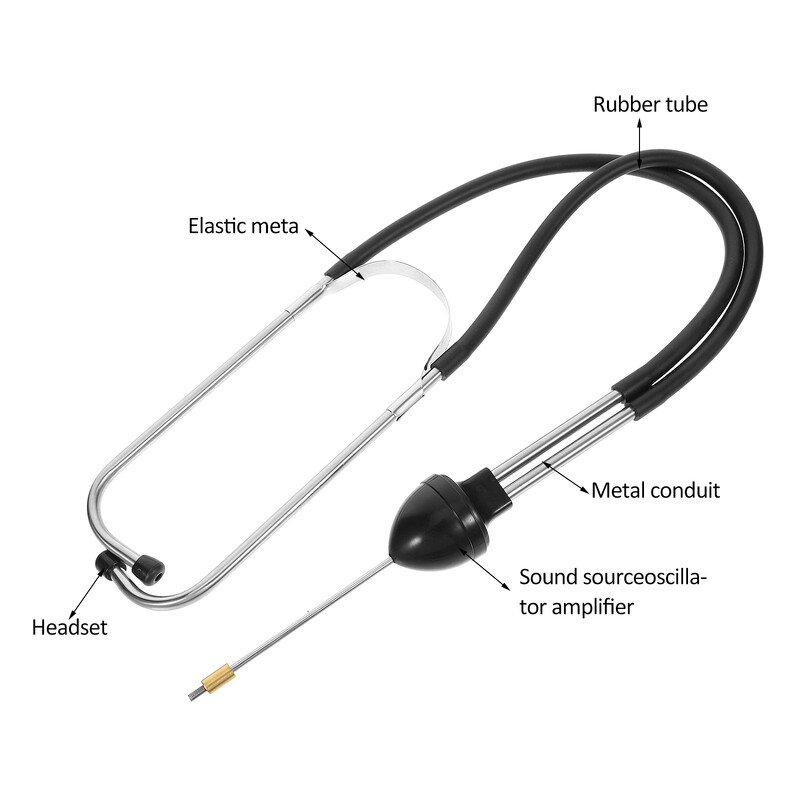 Stetoskopo automatinio triukšmo aptikimo įrankis, variklio automobilio techninė priežiūra, anglies plieno cilindrų bandymas