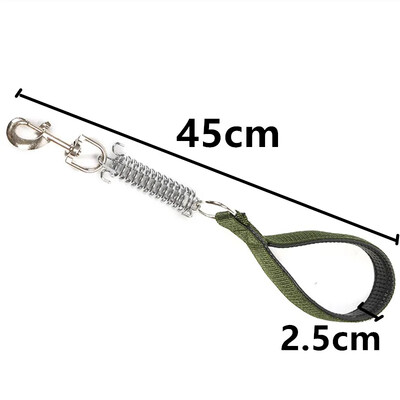 Šunų pavadėlis spyruokliniai trumpi šunų pavadėliai PU odiniai pavadėliai dideliems šunims, vaikščiojantiems nailonine virve Patvari šunų pavadėlis, atsparus kramtymui