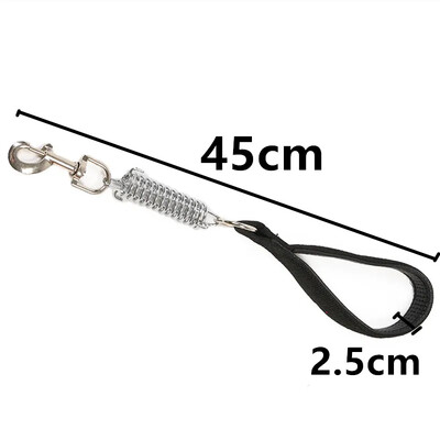 Šunų pavadėlis spyruokliniai trumpi šunų pavadėliai PU odiniai pavadėliai dideliems šunims, vaikščiojantiems nailonine virve Patvari šunų pavadėlis, atsparus kramtymui