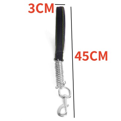 Šunų pavadėlis spyruokliniai trumpi šunų pavadėliai PU odiniai pavadėliai dideliems šunims, vaikščiojantiems nailonine virve Patvari šunų pavadėlis, atsparus kramtymui