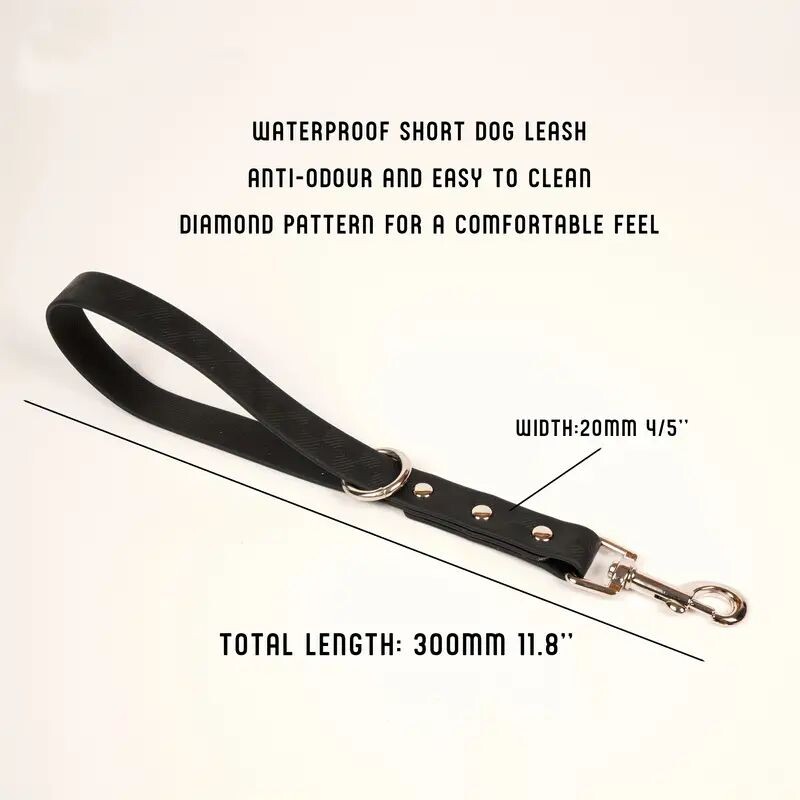 Rövid kutyapóráz PVC kutyapóráz 30 cm nagytestű kutyák kiképzéséhez, sétáltatáshoz Könnyen tisztítható Vízálló póráz kutyák vontatókötél kisállatlánc