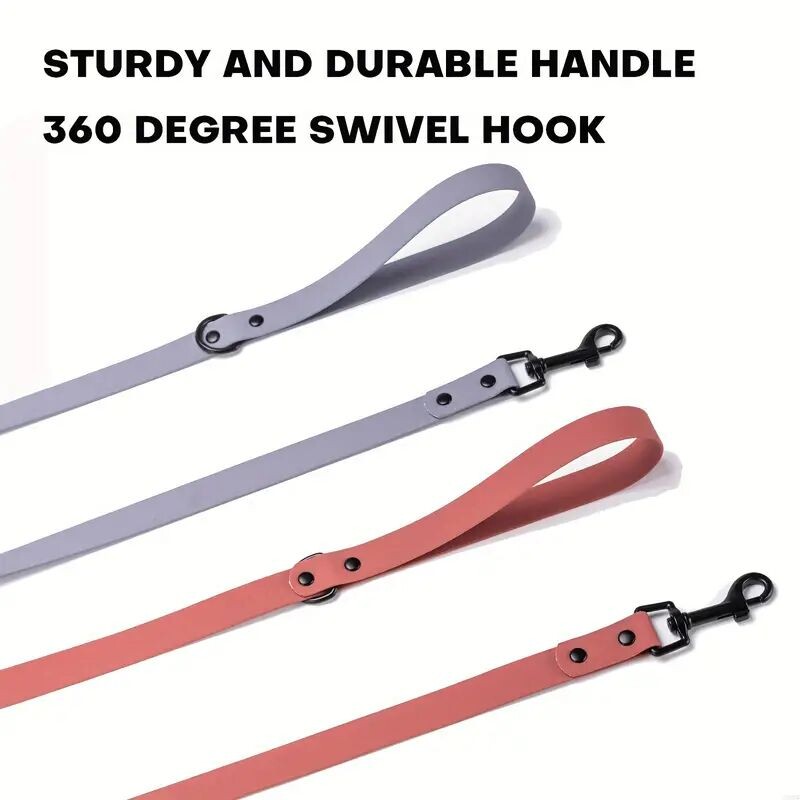 Šunų pavadėlis PVC pavadėliai 1,2 M patvarūs, vandeniui atsparūs lengvai švarūs vaikščiojimo pratimai dideliems vidutiniams mažiems šunims