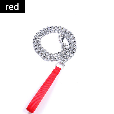 120 cm naminių šunų metalinė dėvėjimuisi atspari grandinėlė, skirta mažoms vidutinėms šunų grandinėlėms Geležinė grandinėlė nuo įkandimo Metalinė naminių šunų grandinės reikmenys