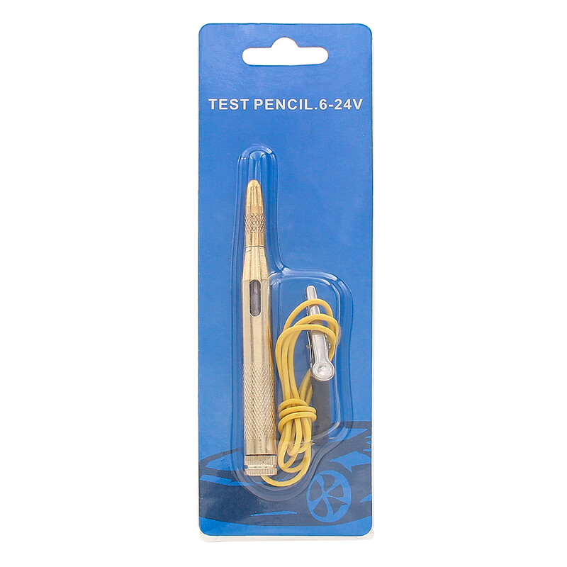 Naujas nuolatinės srovės 6 V 12 V 24 V zondo šviesos sistemos bandymas, automatinio automobilio šviesos grandinės testerio lempos įtampos bandymo rašiklio detektorius, sunkvežimių furgonai, lėktuvai