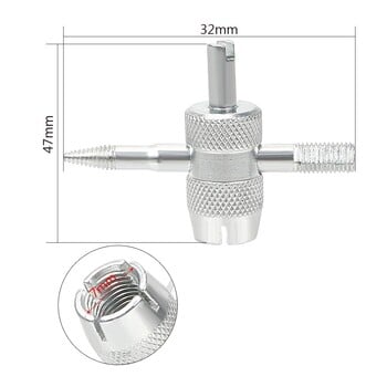 4 бр. Медна сърцевина на клапана Инструменти за ремонт на автомобилни гуми 4 в 1 Инструмент за премахване на стеблото на клапана на гумата Инструмент за издърпване на стеблото на клапана Инструмент за почистване на гуми