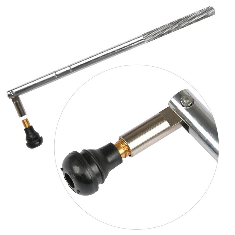 Tub de extragere a tulpinii supapei anvelopei Instrumente de reparare a anvelopelor din metal Extractor de mașini din metal Instrument de reparare a mașinii Kit de reparare a anvelopelor Accesorii auto pentru motociclete