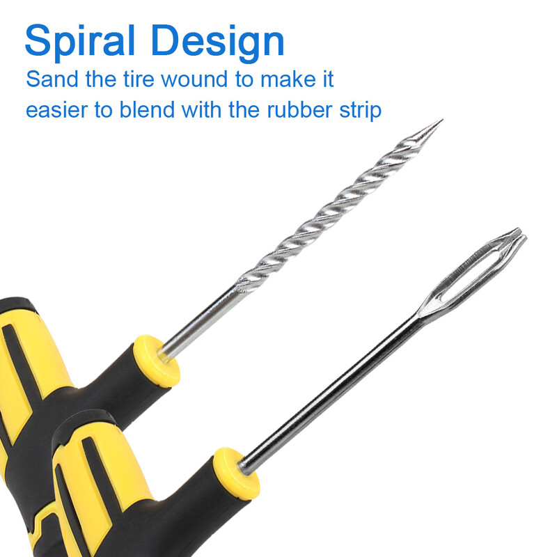 8 vnt./komplektas Automobilių padangų remonto įrankiai Avarinis gelbėjimo rinkinys Be vamzdelio pradūrimo kištukas Dirt Pit Dviratis Dviratis Motociklas Padanga Cementinis dygliavimas