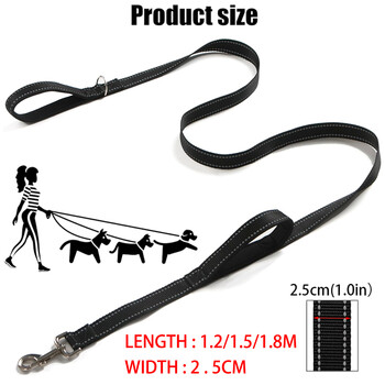 1,2/1,5/1,8 m Nylon Pet Night Reflection Rope Reflection Κατοικίδι σε εξωτερικούς χώρους Εκπαίδευση για περπάτημα Σχοινί Μεγάλα μεσαία και μικρά σκυλιά Σχοινί φύλαξης