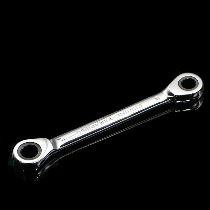 Profesionalus dvigubos galvutės veržliarakčio veržliarakčio rinkinys nešiojamasis metalinis veržliaraktis Universalus patvarus veržliaraktis automobilių padangų taisymo įrankiai