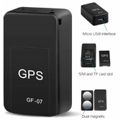 Mini Magnetic GF-07 GPS CarTracker reāllaika izsekošana pret montāžas SIM ziņojumu pozicionētājs Reāllaika transportlīdzekļu vietrādis mājdzīvnieku izsekotājs