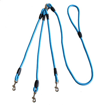 3 Way Dog Leashes Couplers for Walking 3 Dogs Pets Pets Nylon Braided Rope No Tangle Dog Leashes for Small Dogs Dual Three Dogs Leash