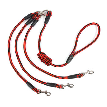 3 Way Dog Leashes Couplers for Walking 3 Dogs Pets Pets Nylon Braided Rope No Tangle Dog Leashes for Small Dogs Dual Three Dogs Leash