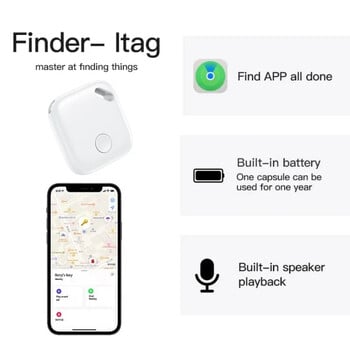 Smart Tag Keys Finder Global Tracker работи с Find My APP Anti Lost Reminder Device for Iphone Replacement Locator MFI Rated