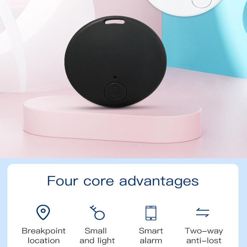 Mini GPS Smart Mobile Tracker Localizator rotund anti-pierdere Urmărire portofel geantă pentru copii pentru animale de companie Mini localizator portabil de urmărire Anti-pierdut