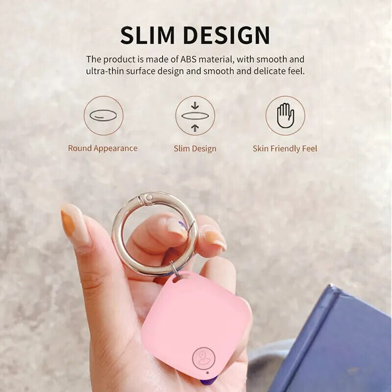 Mini GPS Tracker Bluetooth 5.0 Dispozitiv anti-pierdere Pătrat Animal de companie Câine Pisică Geanta pentru copii Urmărire portofel anti-pierdere Găsitor inteligent Localizator GPS