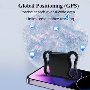 2024 Нов водоустойчив локатор Мини GPS тракер Blue-tooth Безжичен тракер за котки и кучета Интелигентен търсач на животни Тракер за позициониране на домашни любимци