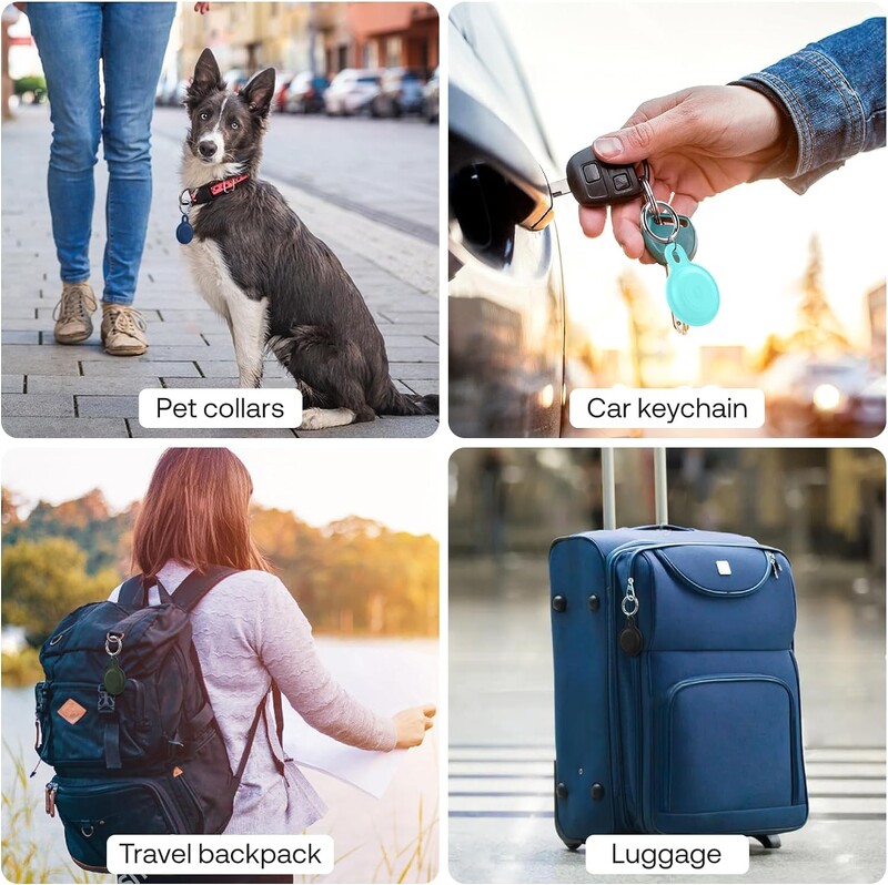 „Pet Mini“ GPS sekiklis su vandeniui atspariu apsauginiu dėklu palaiko tik „iOS Find My APP“ išmanųjį lokatorių „Dog Cat Tag Tag Key Finder“