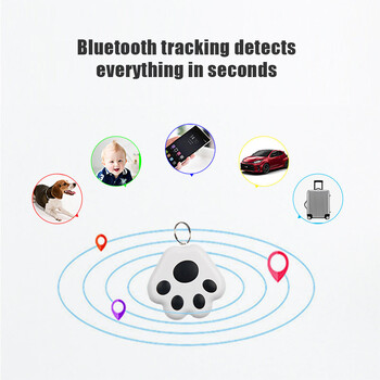 Безжичен Bluetooth GPS тракер за домашни любимци Скрито мини интелигентно устройство за проследяване срещу загуба Ново за кучета Котки Локатор Аксесоари за нашийник за домашни любимци