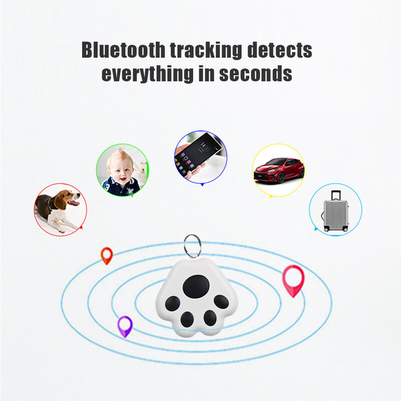 Bezvadu Bluetooth mājdzīvnieku GPS izsekotājs Slēpts Mini Smart Pret Lost izsekošanas ierīce Jaunums suņiem Kaķu meklētājs Mājdzīvnieku kaklasiksnu piederumi