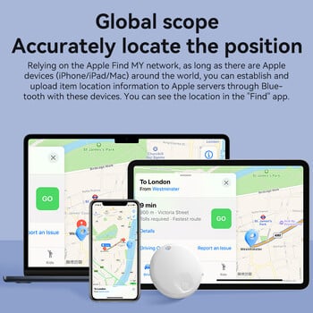 Mini Tracker For Keys Wallet N Tage Smart Track For Apple Find My APP Анти-загуба Глобално позициониране Проследяване за деца Домашни любимци