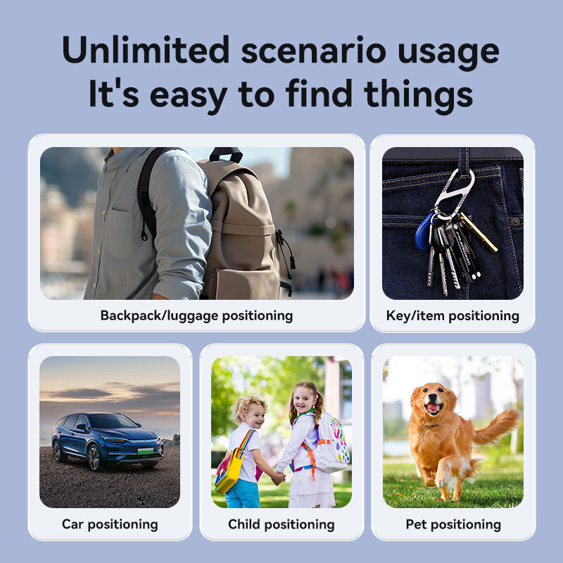 Mini tracker pentru chei Wallet N Tage Smart Track pentru Apple Găsește aplicația mea Urmărire poziționare globală anti-pierdere pentru copii Animale de companie