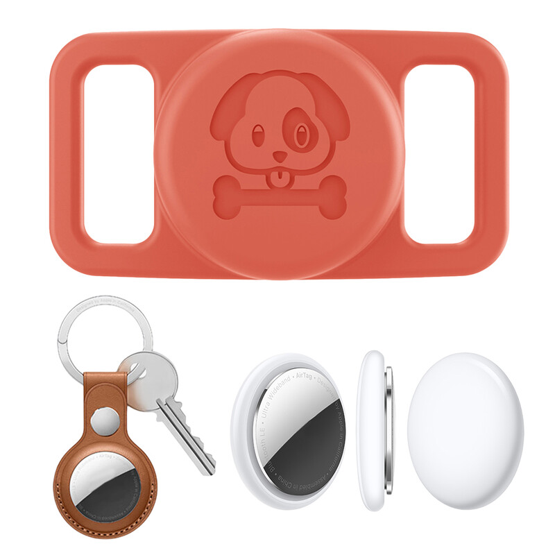 Pentru Apple Airtag Carcasă Anti-pierdere Tracker Husă impermeabilă pentru AirTag Suport pentru guler pentru câini Guler pentru pisică Husă pentru animale de companie pentru guler de 0,6-1,1 inch