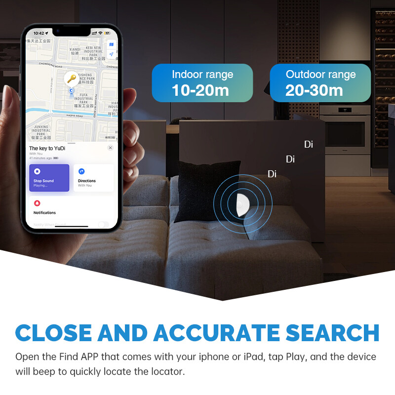 Etichetă GPS pentru copii/bătrâni Smart AirTag Mini Tracker pentru animale de companie Bluetooth Smart Tag Tracker pentru mașini pierdute pentru sistemul Apple IOS Găsește-mi aplicația