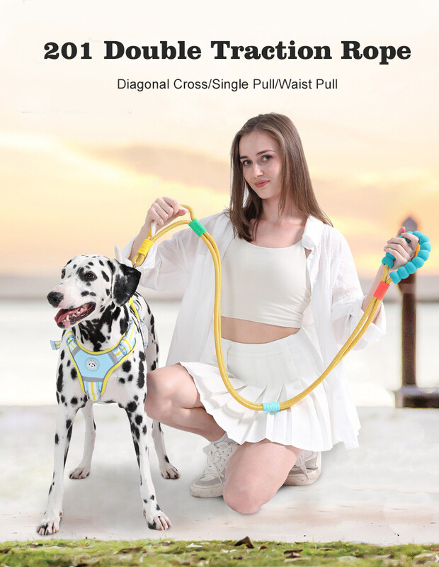 Lanț P nou pentru animale de companie, frânghie de tracțiune din bumbac de zahăr, rezistentă la uzură, rezistentă la explozie, pentru plimbarea câinelui
