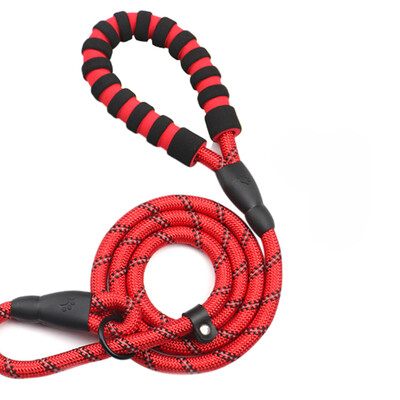 Lesă durabilă din nailon pentru câini pentru animale de companie, cățeluș, plimbări reflectorizante, lesă, alergare, curea de plumb, frânghie pentru câini mici, mijlocii mari, guler