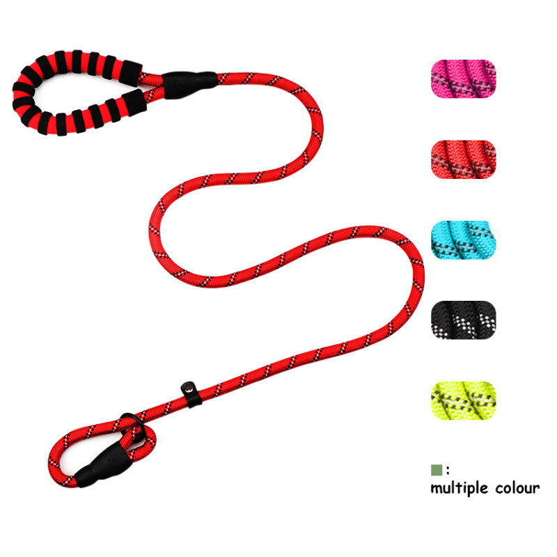 Lesă durabilă din nailon pentru câini pentru animale de companie, cățeluș, plimbări reflectorizante, lesă, alergare, curea de plumb, frânghie pentru câini mici, mijlocii mari, guler