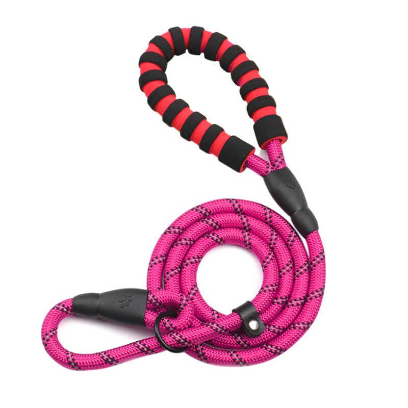 Lesă durabilă din nailon pentru câini pentru animale de companie, cățeluș, plimbări reflectorizante, lesă, alergare, curea de plumb, frânghie pentru câini mici, mijlocii mari, guler