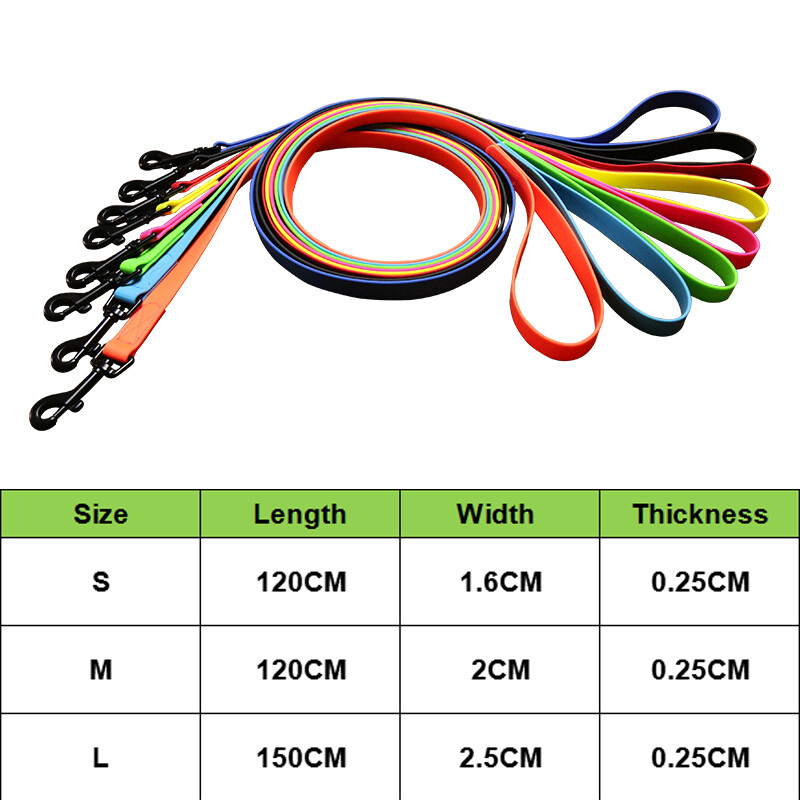 Animal de companie Lesă moale PVC pentru câine Plumb de plimbare pentru câini pentru câini mici, mijlocii mari, rezistent la apă, durabil, anti-mușcătură, rezistent la uzură și anti-murdar