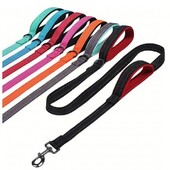 Kültéri kutyapórázok Utazási kutyakiképző lánc Nagy teherbírású, kettős fogantyús vezeték a nagyobb ellenőrzés érdekében, biztonsági képzés kettős fogantyú