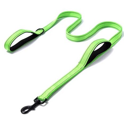 Kültéri kutyapórázok Utazási kutyakiképző lánc Nagy teherbírású, kettős fogantyús vezeték a nagyobb ellenőrzés érdekében, biztonsági képzés kettős fogantyú