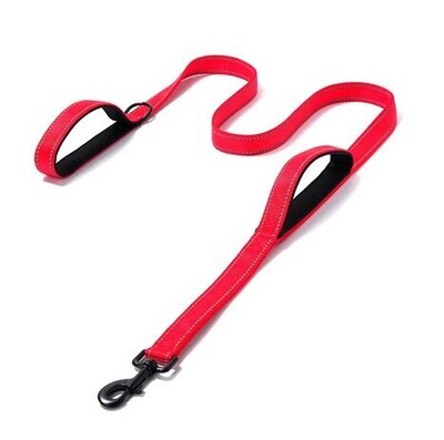 Kültéri kutyapórázok Utazási kutyakiképző lánc Nagy teherbírású, kettős fogantyús vezeték a nagyobb ellenőrzés érdekében, biztonsági képzés kettős fogantyú