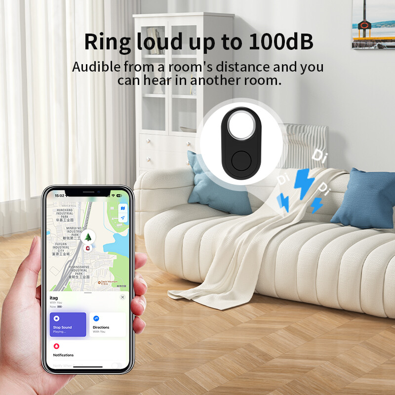 „Smart Tracker“ pakeitimas į įprastą naminių gyvūnėlių antkaklį Darbas su „Apple“ Rasti mano programą „Bluetooth“ realiuoju laiku garso sekimo žyma