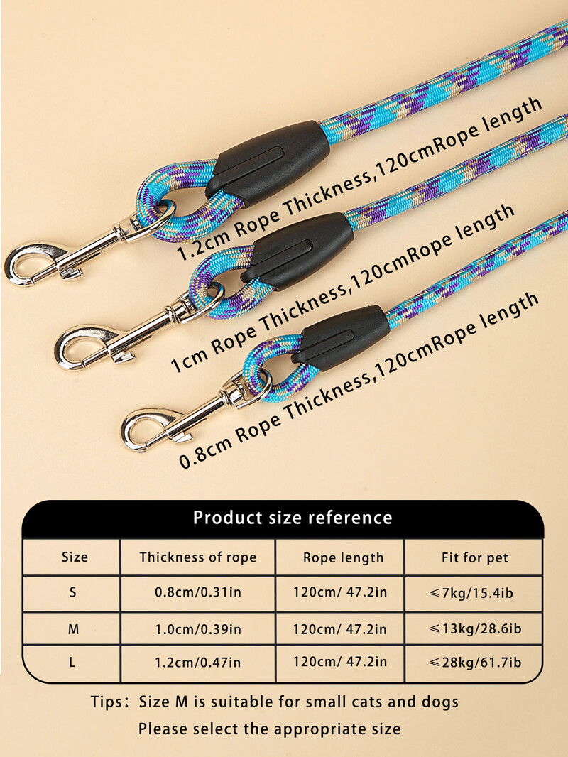 1 vnt. šviesą atspindintis mėlynas naminių gyvūnėlių traukimo virvių šunų grandinės pavadėliai mažiems dideliems šunims šunų pavadėliai naminių gyvūnėlių traukimo diržas