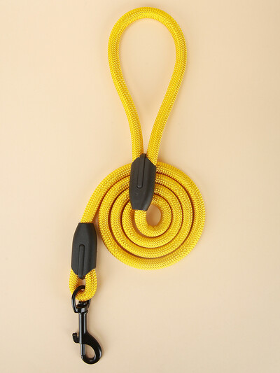 1 CP geltonos apvalios virvės naminių šunų pavadėlio diržai, aukštos kokybės, tvirti ir patvarūs